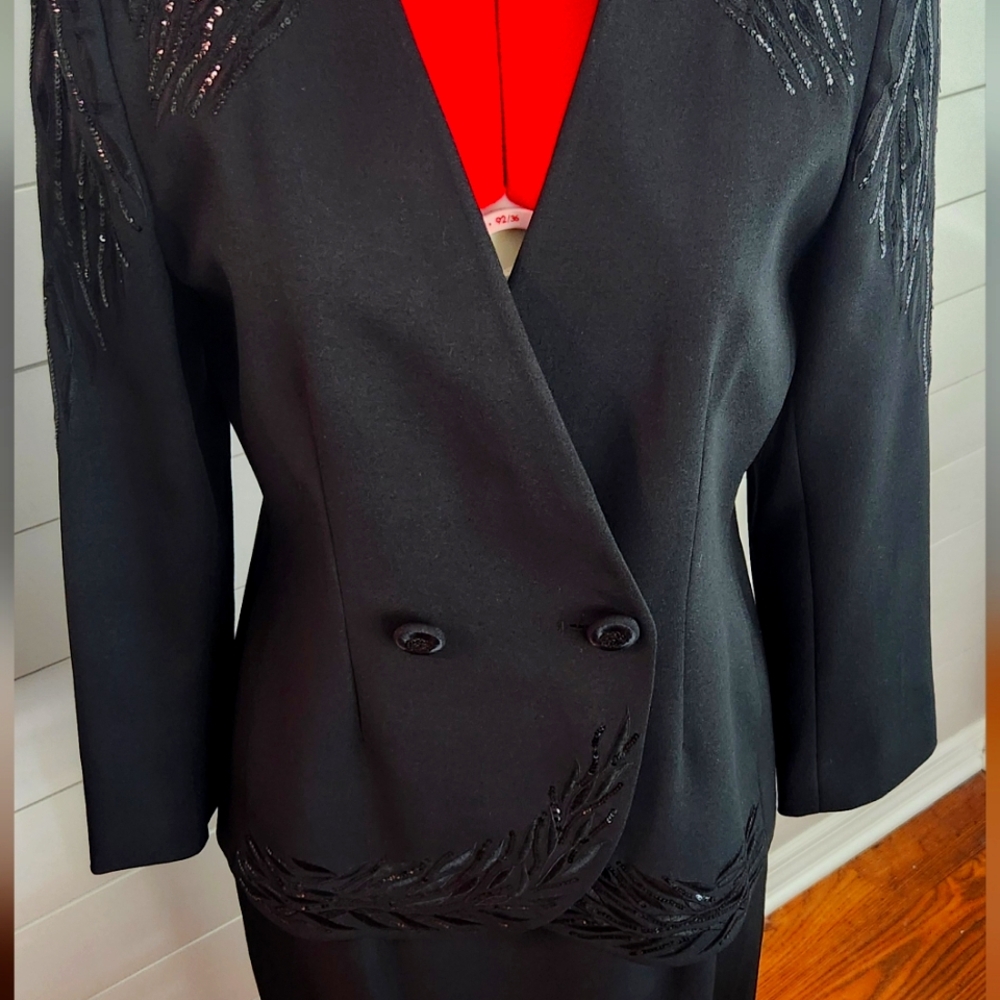 Black Sequined Suit John Meyer - image 3